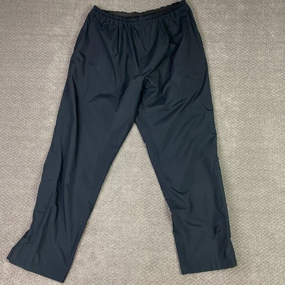 FootJoy DryJoys Rain Pants Men's XL Black Golf Ankle Zip Zipper Waterproof - Picture 2 of 16